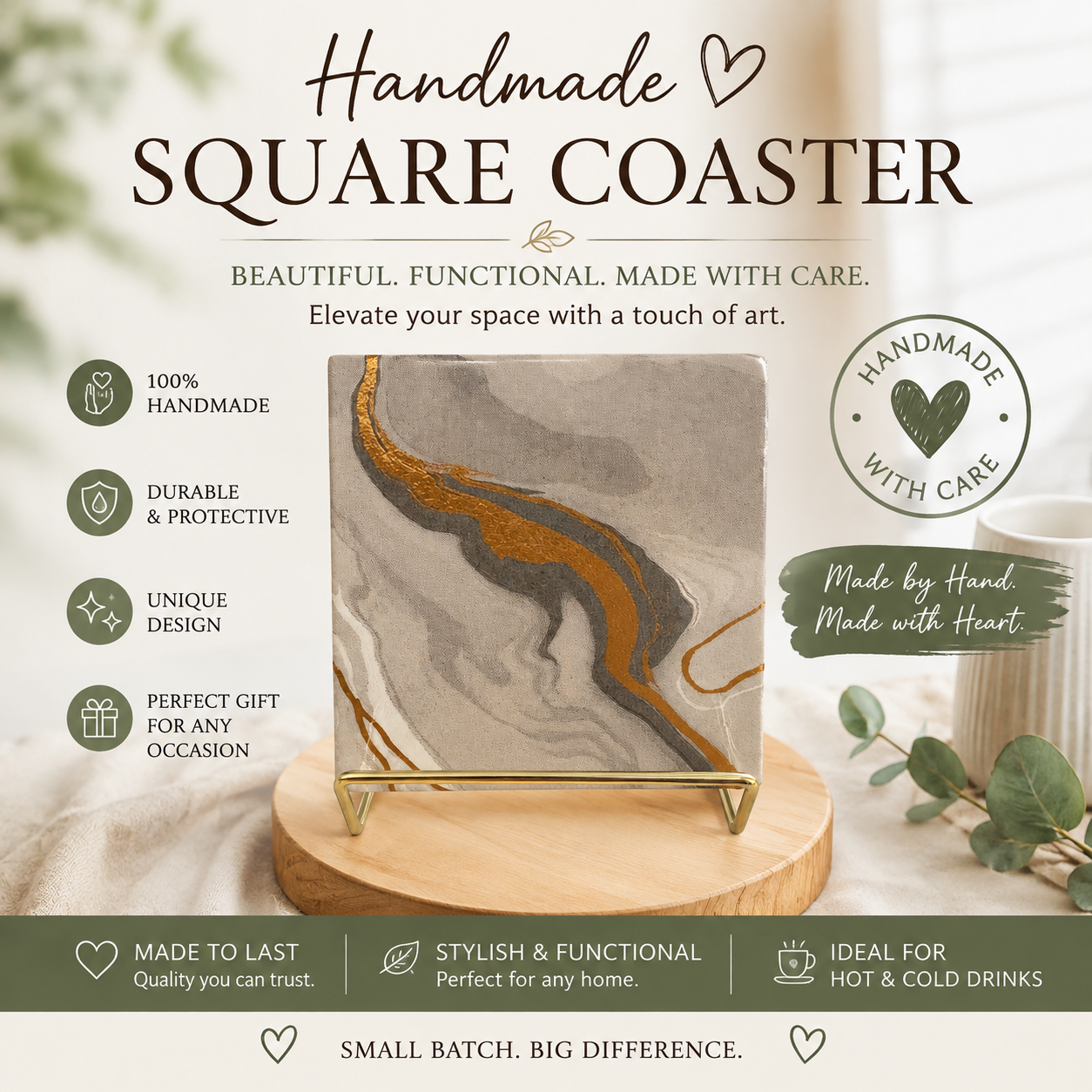 Handmade Square Coaster