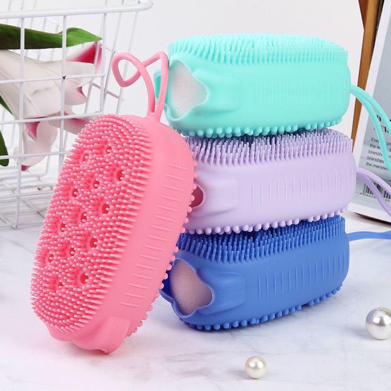 Silicone Bubble Bath Brush Double-Sided Massage Brush Shower