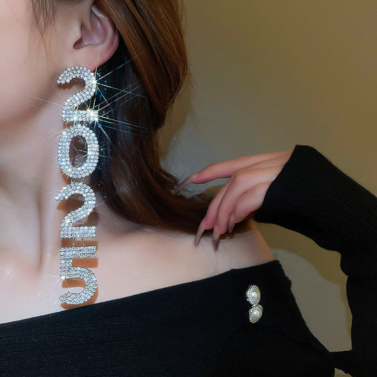 Diamond-embedded 2025 Exquisite  Earrings