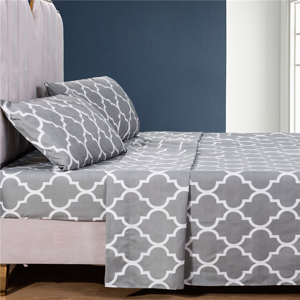 Four-piece Bedding Set Classic Printed Sheet Sets