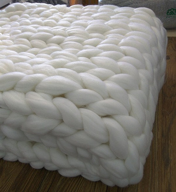 Woven super thick wool blanket