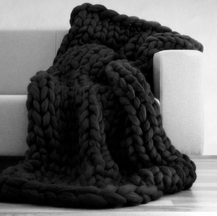 Woven super thick wool blanket