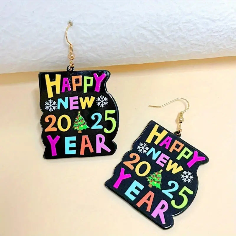 Earrings For New Year 2025 Colorful Acrylic Earrings