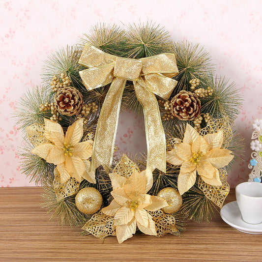 New Christmas ornaments hot sale 40cm pine needles Christmas Wreath ornaments