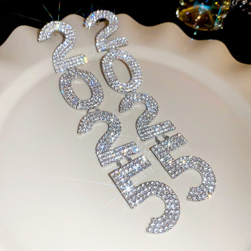 Diamond-embedded 2025 Exquisite  Earrings