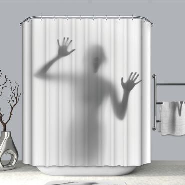 Bathroom Curtain Waterproof Polyester Girl Shadow Woman Simple Shower Curtain