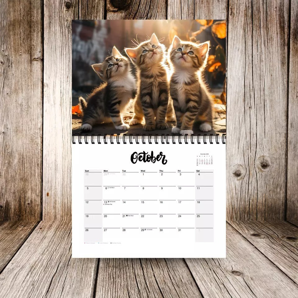 Spiral Calendar Cute Cat