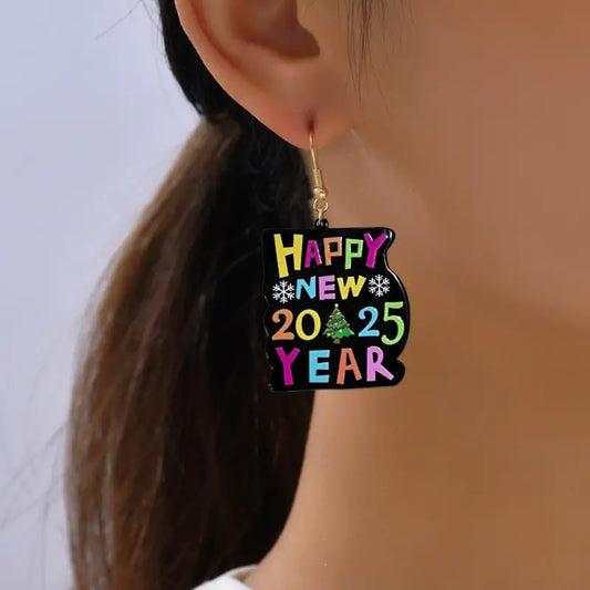 Earrings For New Year 2025 Colorful Acrylic Earrings