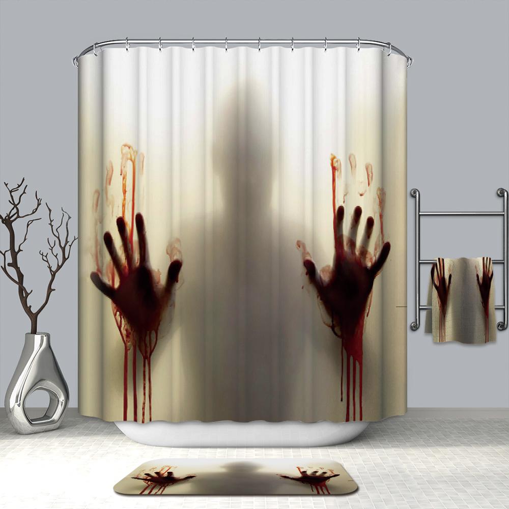 Bathroom Curtain Waterproof Polyester Girl Shadow Woman Simple Shower Curtain