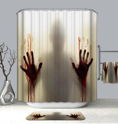 Bathroom Curtain Waterproof Polyester Girl Shadow Woman Simple Shower Curtain