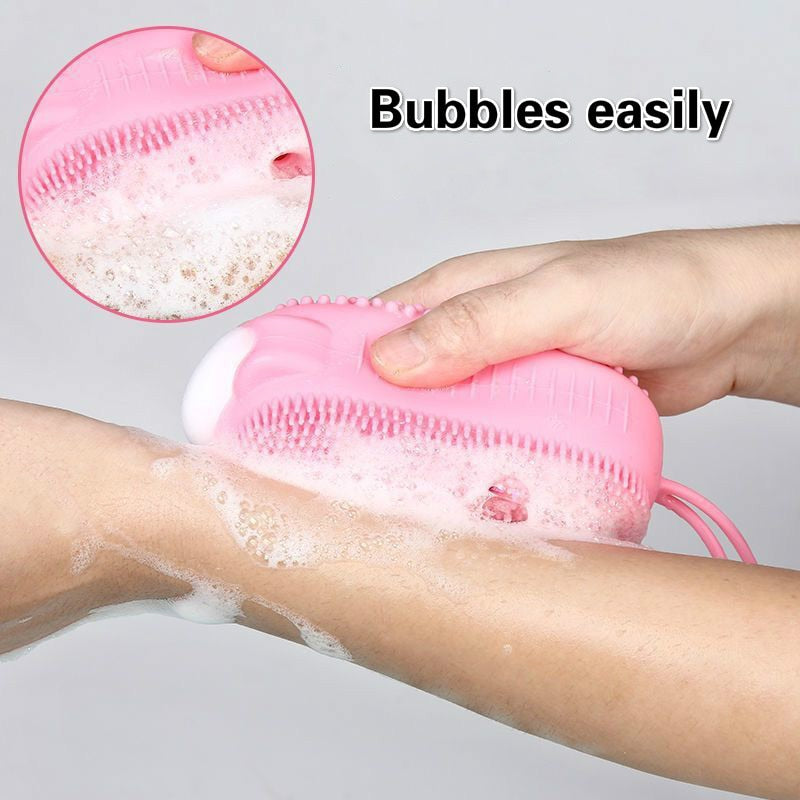 Silicone Bubble Bath Brush Double-Sided Massage Brush Shower