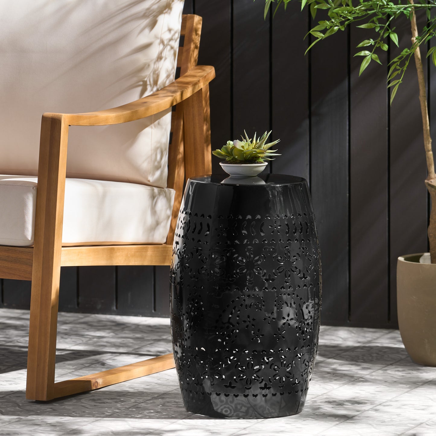 RUBY Black Side Table