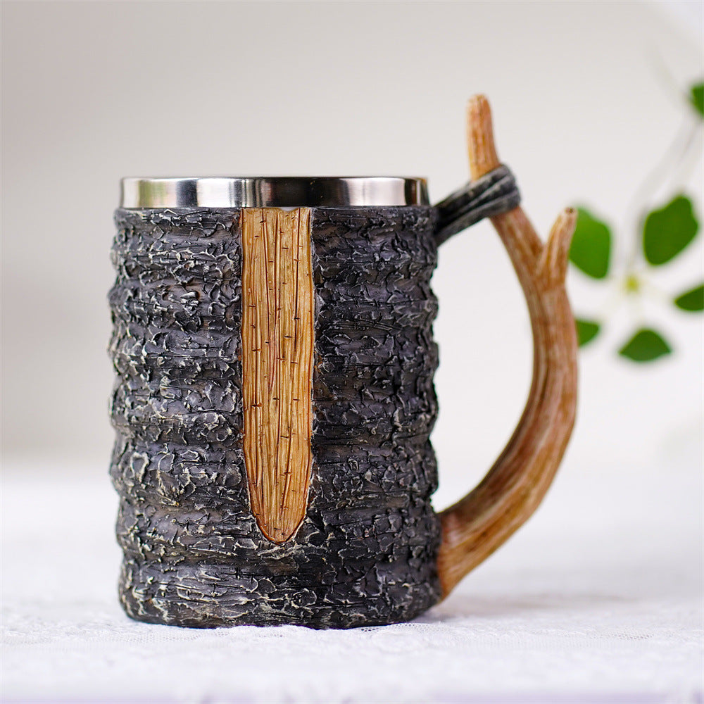 Simulation branch handle mug back to nature log beer cup