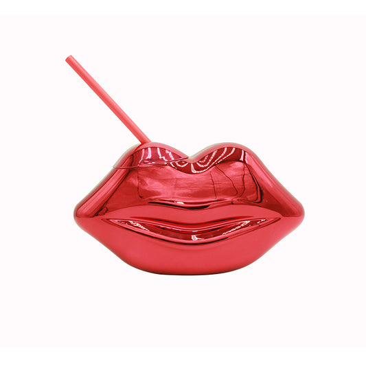 Lip Shaped Plated Plastic Cup