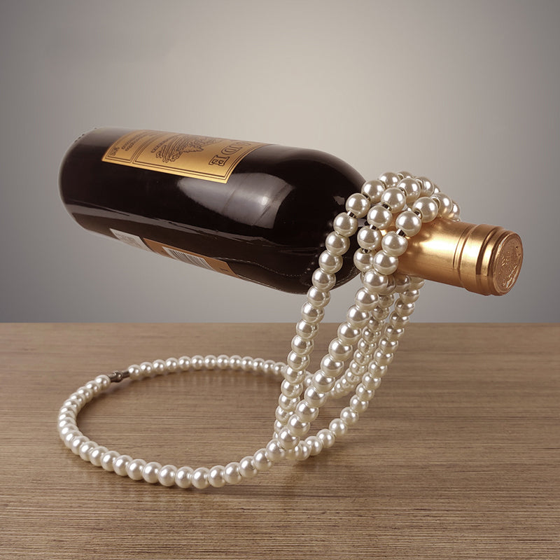 Pearl Necklace Stainless Steel Wine Rack