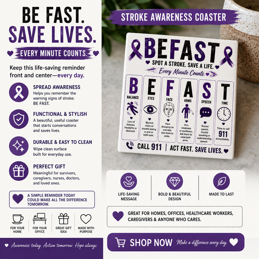 BEFAST Stroke Awareness Coaster