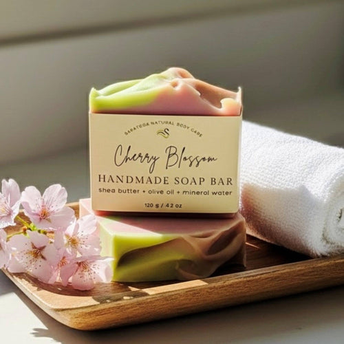 Cherry Blossom Handmade Soap Bar VEGAN COLD PROCESS