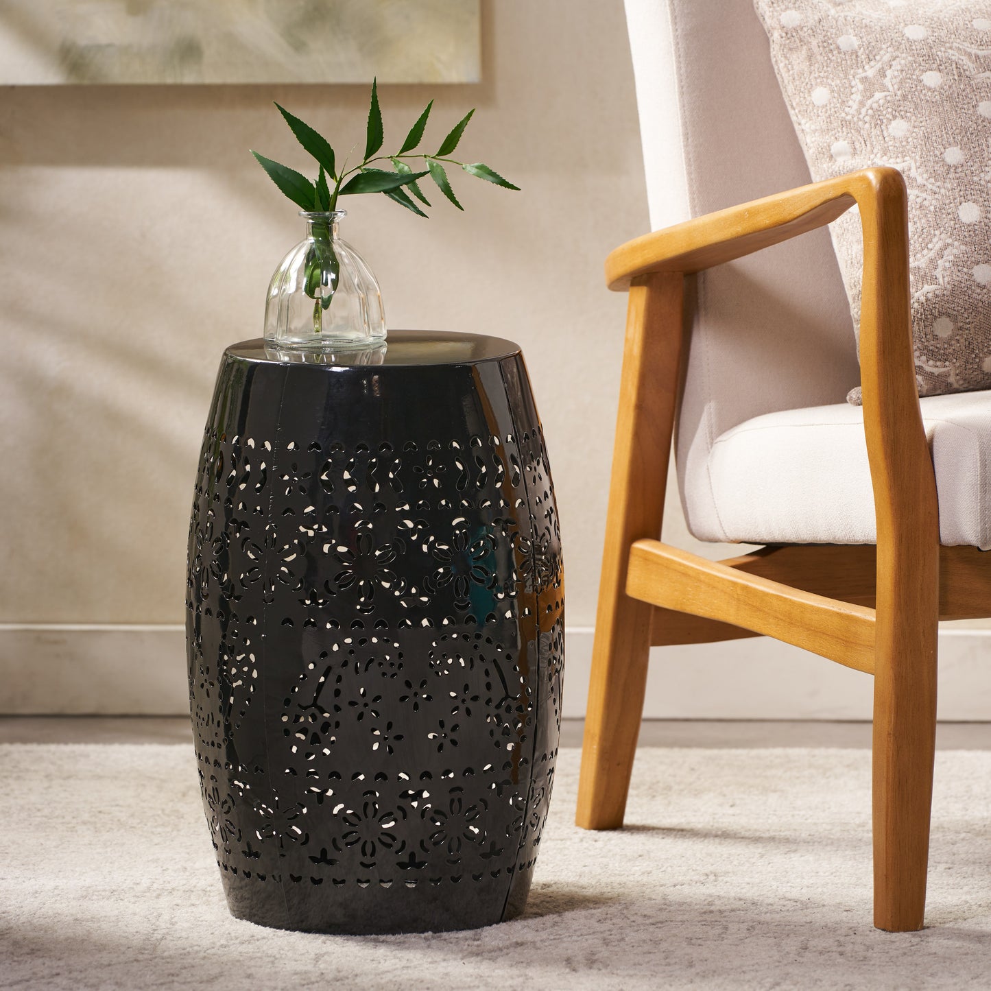 RUBY Black Side Table