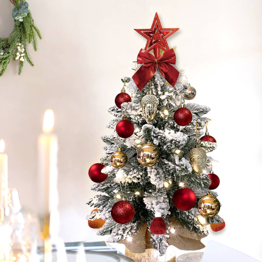 2ft Mini Christmas Tree With Light Artificial Small Tabletop Christmas Decoration For Home & Office