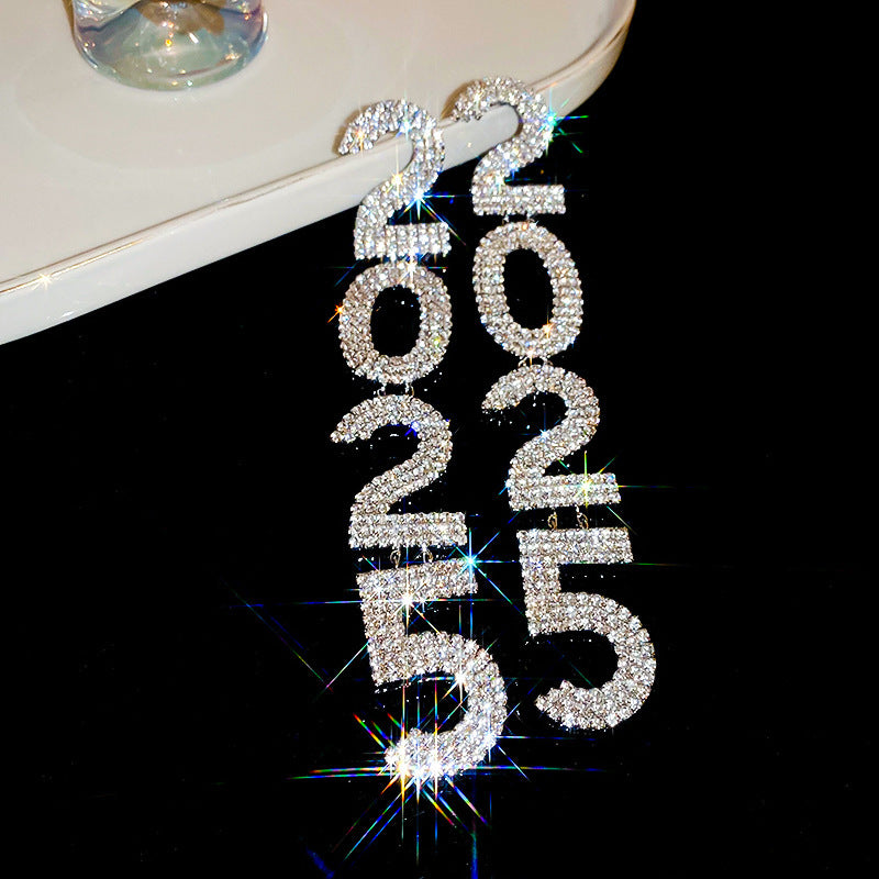 Diamond-embedded 2025 Exquisite  Earrings