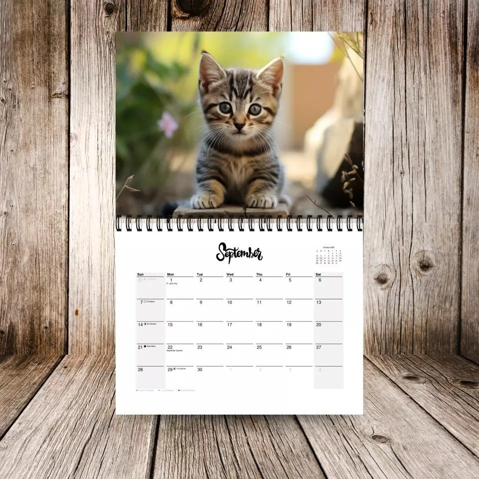 Spiral Calendar Cute Cat